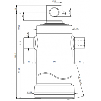 Teleskopski cilinder 4 stopnje 14 ton 1700 mm z lukjno 4044F